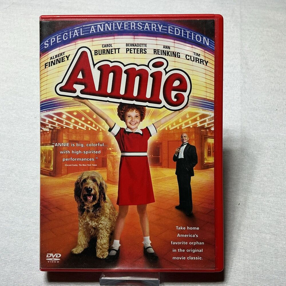 "ANNIE" DVD ALBERT FINNEY CAROL BURNETT BERNADETTE PETERS ANN REINKING TIM CURRY